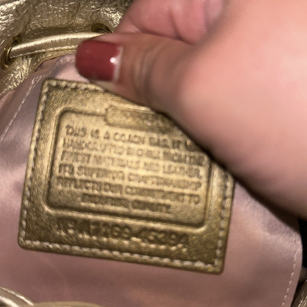 Coach Leather Drawstring Bucket Bag - Picture 5 of 8